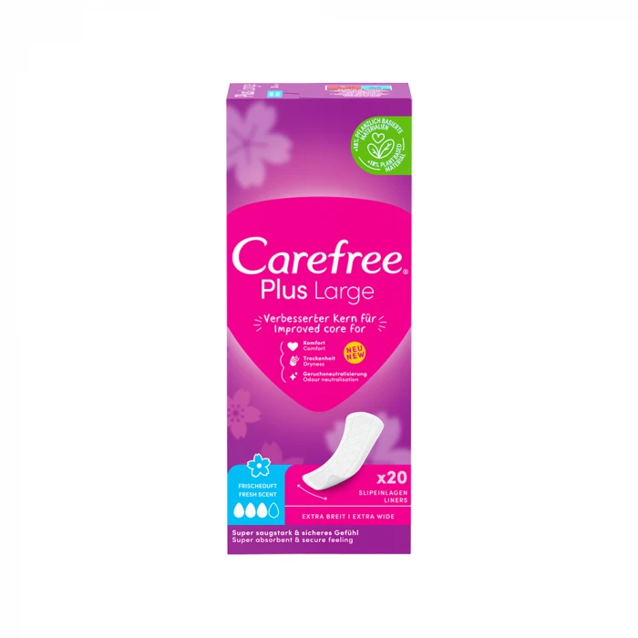 CAREFREE Large Fresh Įklotai , 20 vnt.