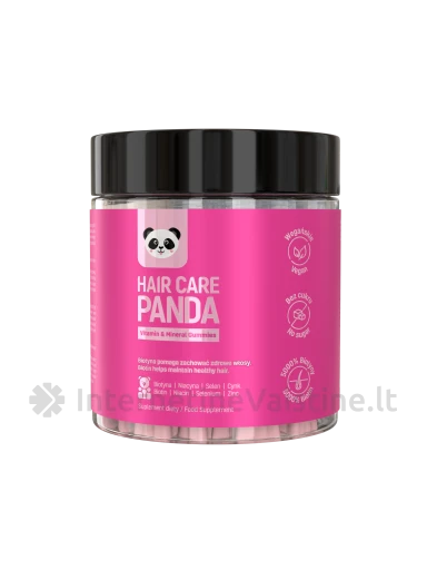 HAIR CARE PANDA guminukai vegan. plauk. be cukr. N60 (300g) | internetinevaistine.lt