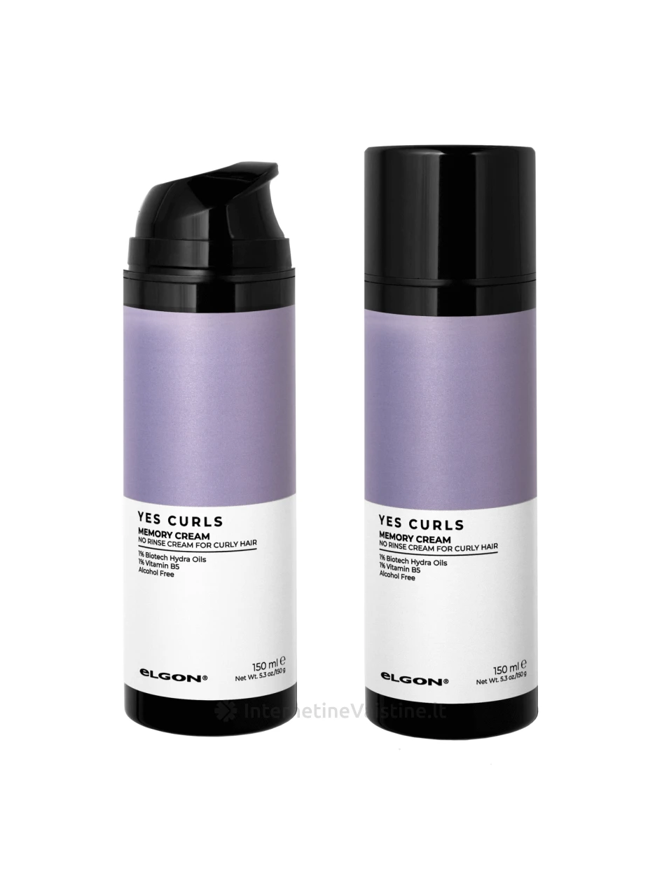 ELGON YES CURLS kremas garbanotiems plaukams MEMORY CREAMM, 150 ml, Vnt | internetinevaistine.lt