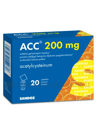 ACC 200 mg milteliai geriamajam tirpalui N20 | internetinevaistine.lt