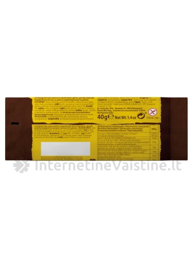 Schär QUADRITOS – šokoladinis vaflinis desertas be glitimo, 40g | internetinevaistine.lt