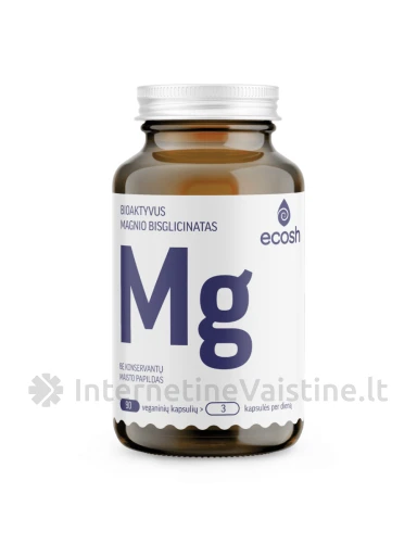 ECOSH bioaktyvus Magnis su vit. B6, kaps N90 | internetinevaistine.lt