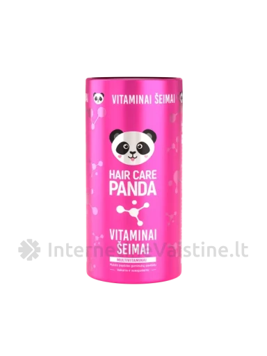 HAIR CARE PANDA maisto papildas VITAMINAI ŠEIMAI, 60 guminukų | internetinevaistine.lt