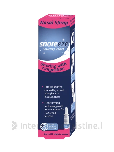 SNOREEZE PURŠKALAS NUO KNARKIMO Į NOSĮ (APSAUGO NUO KNARKIMO IKI 8 VAL.), N1 | internetinevaistine.lt