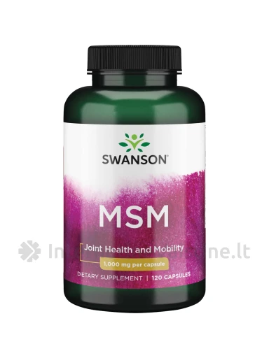 SWANSON, MSM 1000MG, 120 kapsulių, N1 | internetinevaistine.lt