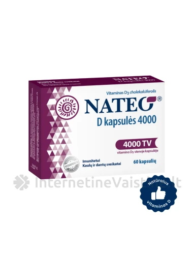 NATEO® D SV 4000, 60 kapsulių, 60 kapsulių | internetinevaistine.lt