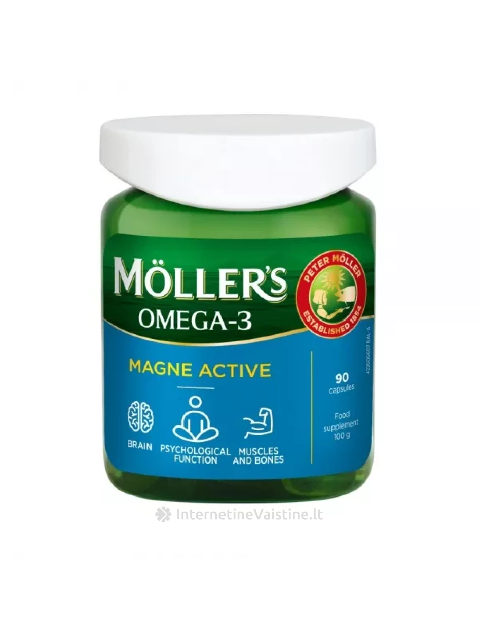 MOLLER`S Magne Active kaps. N90 | internetinevaistine.lt