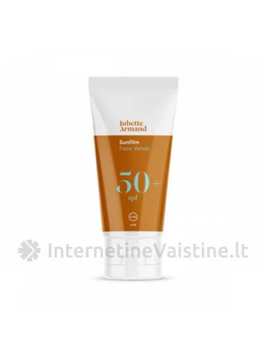 JULIETTE ARMAND SunFilm Face Velvet veido kremas SPF50+, 55 ml, Vnt | internetinevaistine.lt