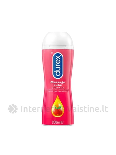 LUBRIKANTAS-GELIS MASAŽUI DUREX PLAY STIMULATING 2:1 200ML, Vnt | internetinevaistine.lt