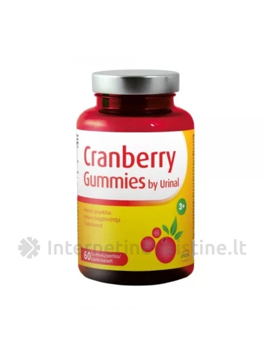 WALMARK URINAL maisto papildas CRANBERRY GUMMIES, 60 guminukų | internetinevaistine.lt