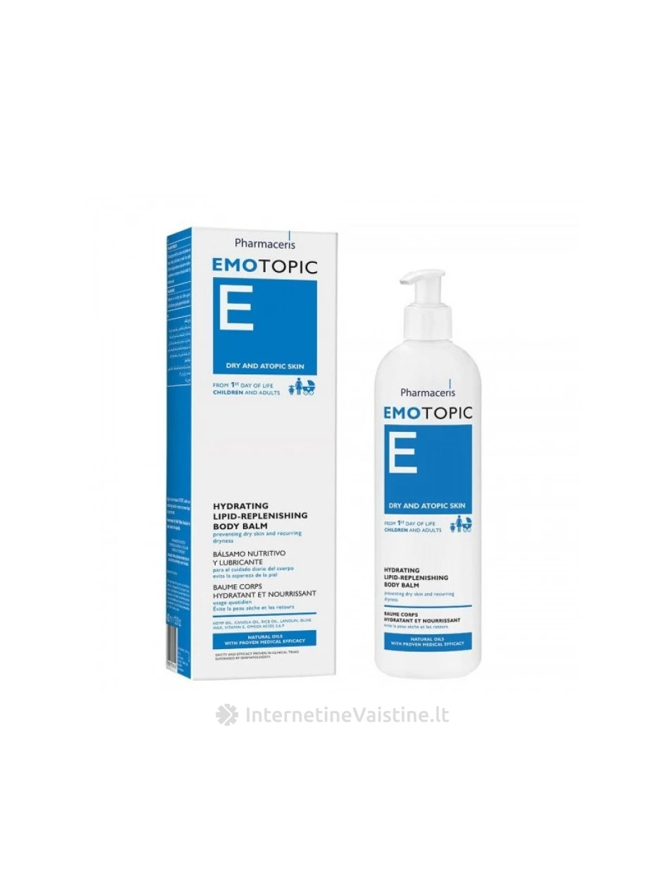PHARMACERIS E EMOTOPIC balzamas kūnui drėk. atkur. lipidus, 400 ml, Vnt | internetinevaistine.lt