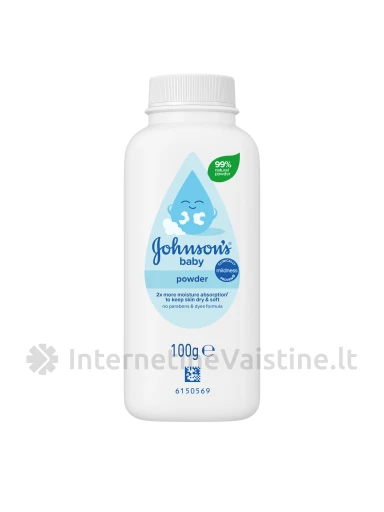JOHNSON'S Baby pudra, 100g | internetinevaistine.lt