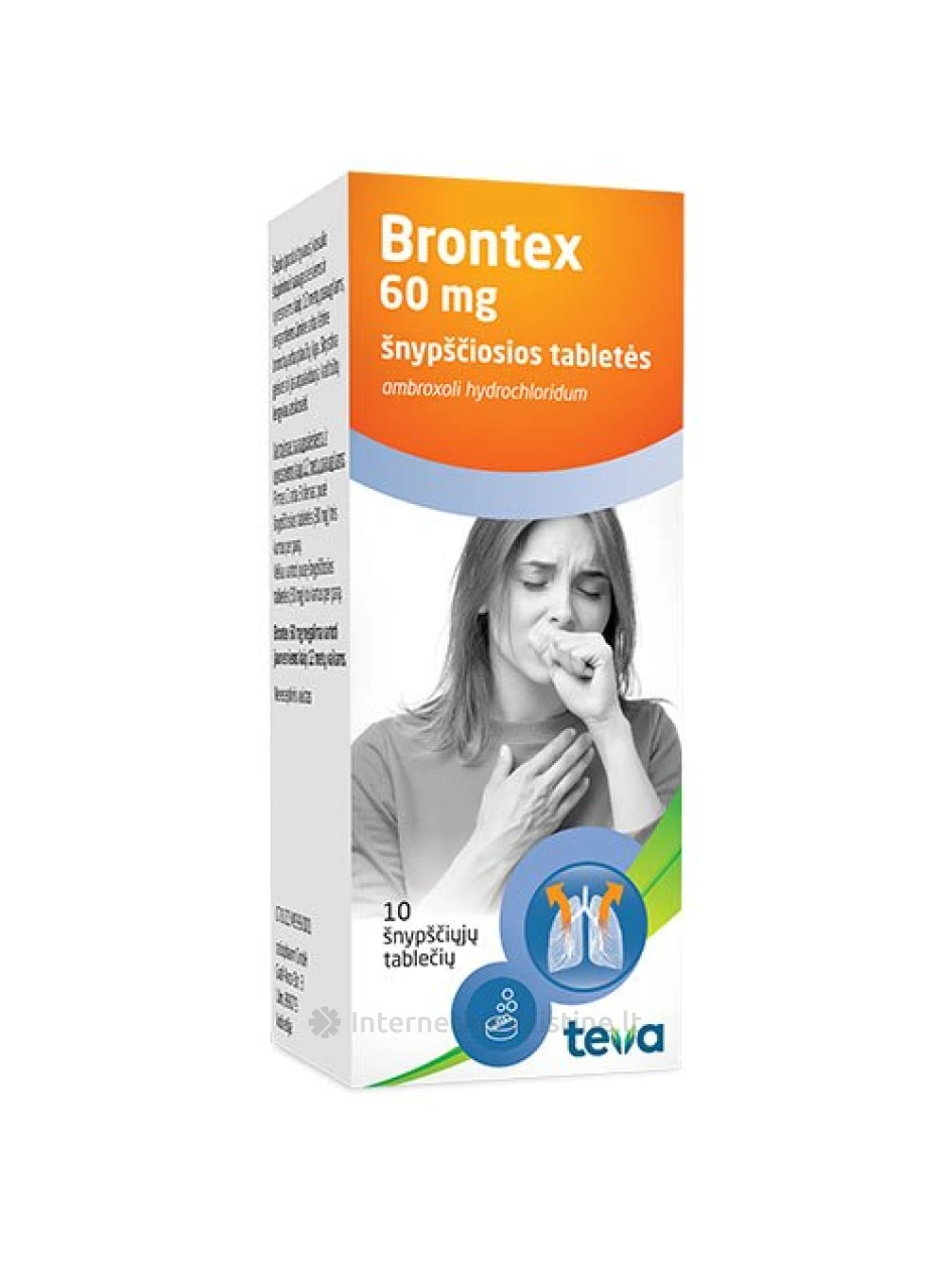 BRONTEX 60mg šnypšč. tab. N10 | internetinevaistine.lt