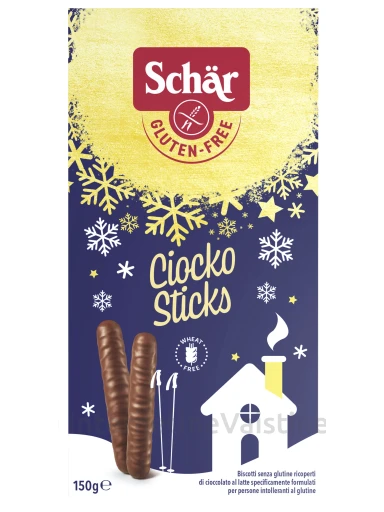 Schär CIOCKO STICKS X-MAS – sausainiai be glitimo, 150 g | internetinevaistine.lt