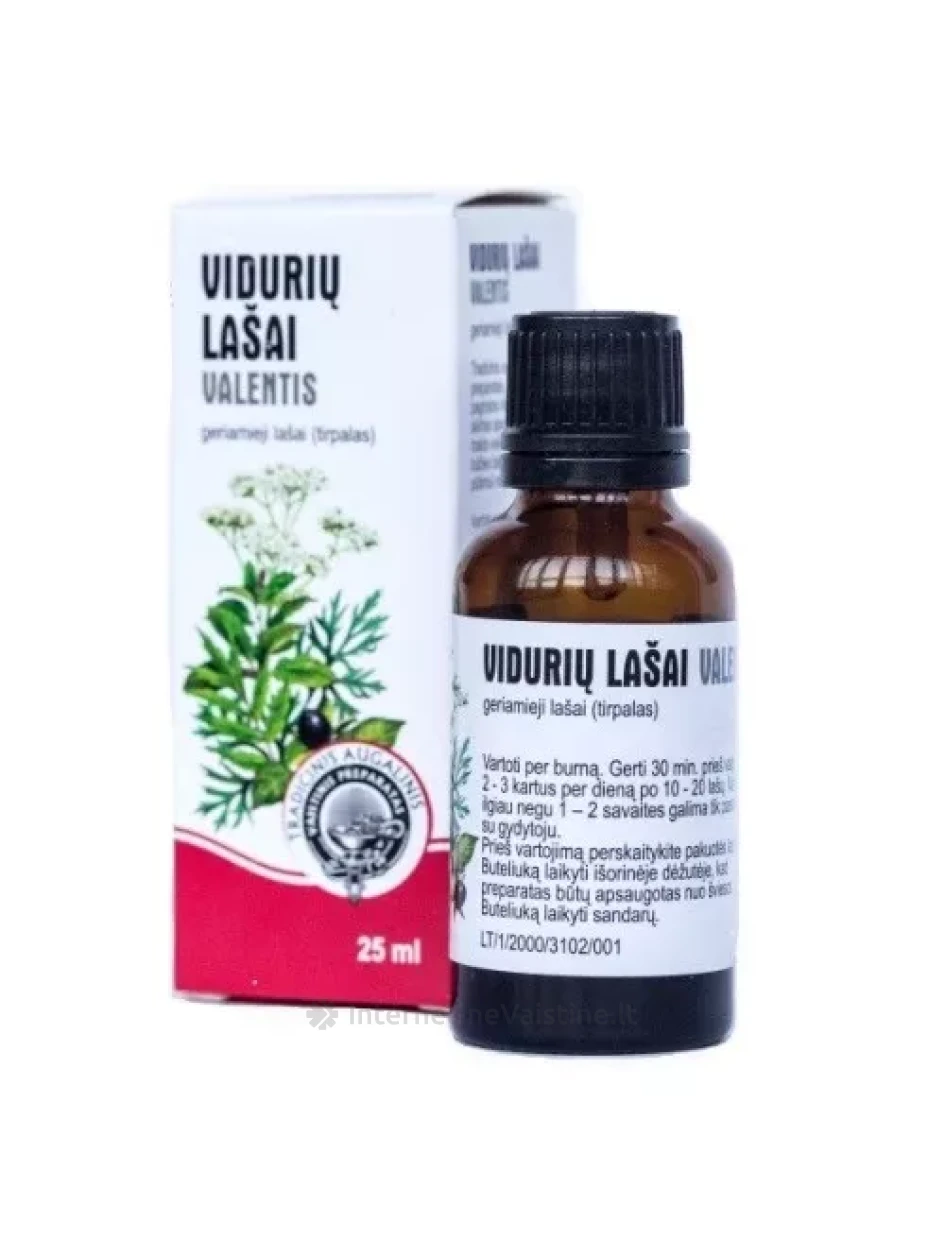 VALENTIS Vidurių lašai geriamieji lašai (tirpalas) 25 ml, Vnt | internetinevaistine.lt