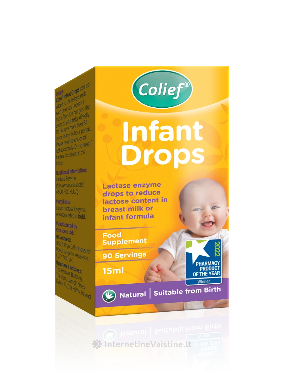 Colief INFANT DROPS laktazės lašai, 15 ml | internetinevaistine.lt