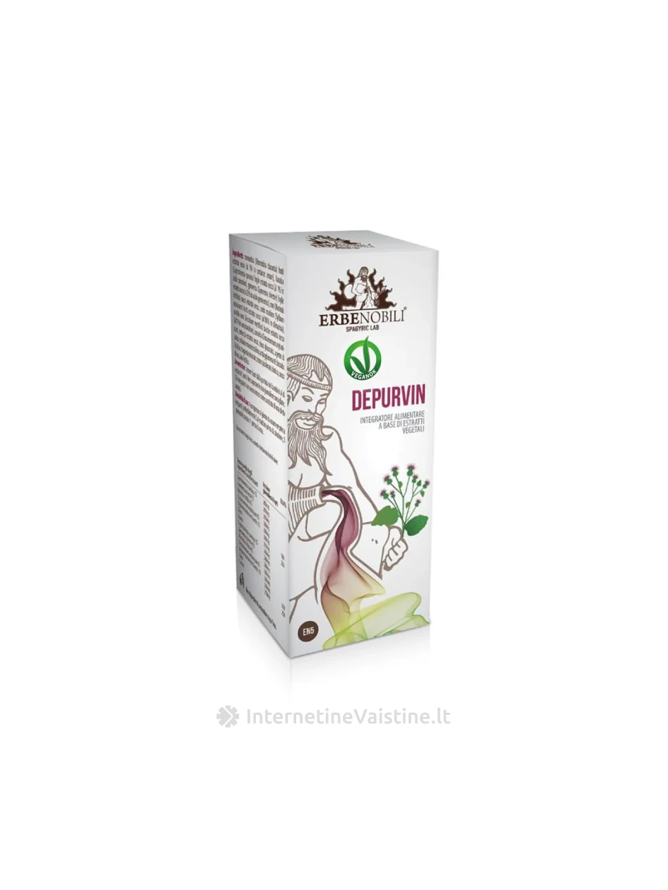 ERBENOBILI DEPURVIN – natūrali detoksikacija ir kepenų veiklos palaikymas, 50 ml lašai | internetinevaistine.lt