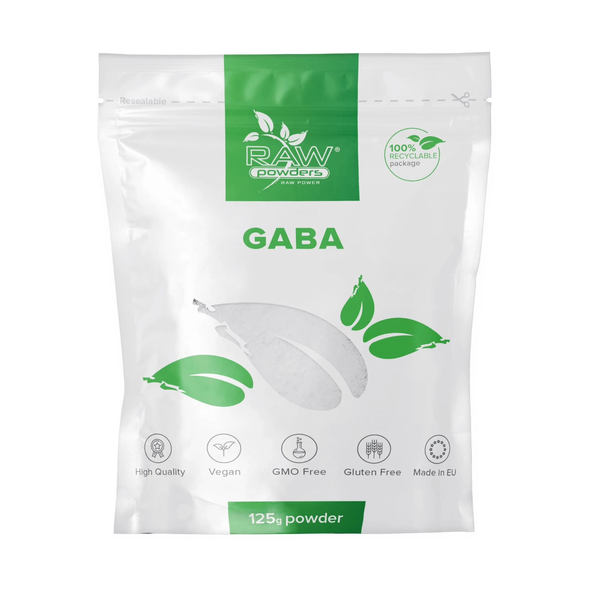 RAW POWDERS Gaba, milteliai, 125 g