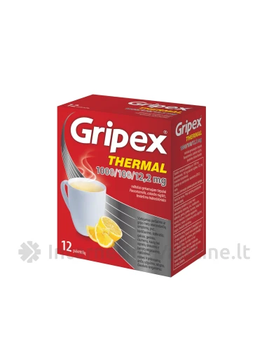 GRIPEX THERMAL 1000/100/12.2mg milt. ger. tirp. N12 | internetinevaistine.lt