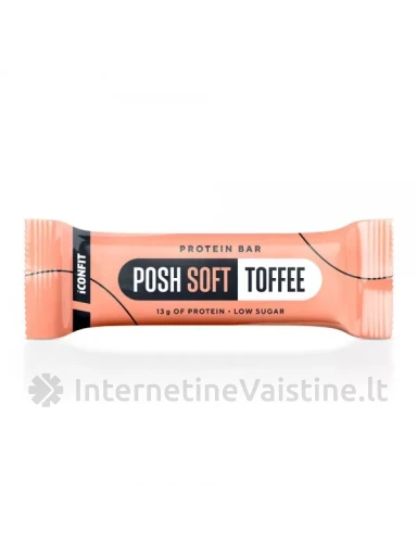 ICONFIT Posh Soft batonėliai baltym. Toffee (karamelės sk.), 40 g | internetinevaistine.lt
