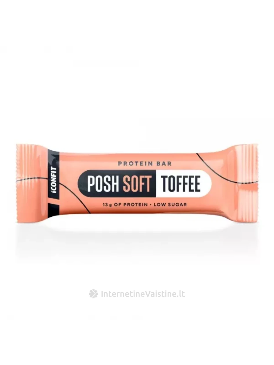 ICONFIT Posh Soft batonėliai baltym. Toffee (karamelės sk.), 40 g | internetinevaistine.lt