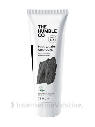 Humble CHARCOAL dantų pasta su flouru , 75 ml, 75ml | internetinevaistine.lt
