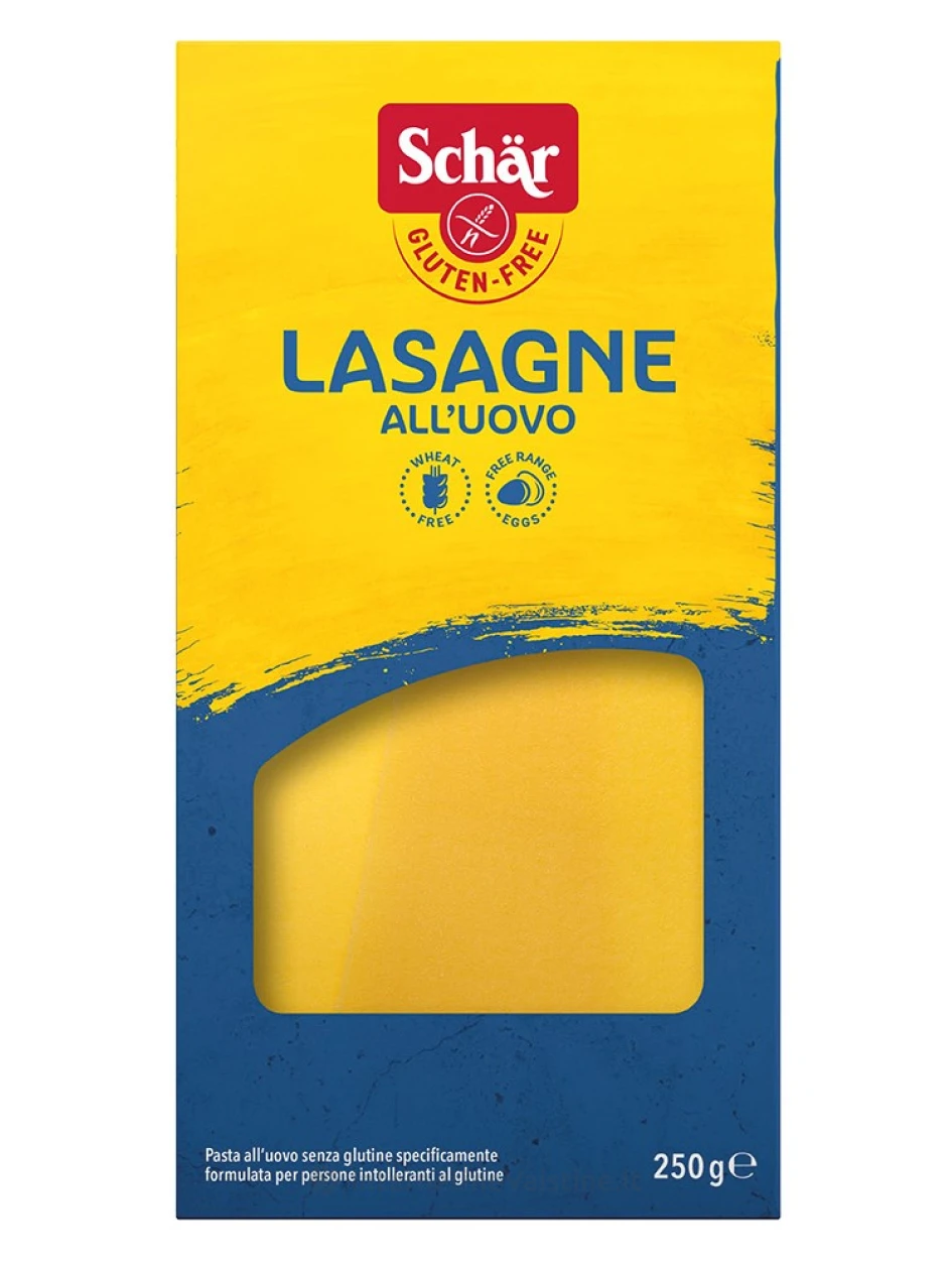 Schär LASAGNE – makaronų lakštai be glitimo, 250g | internetinevaistine.lt
