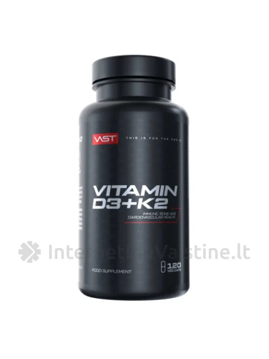 VAST Vitamin D3+K2 kaps. N120 | internetinevaistine.lt