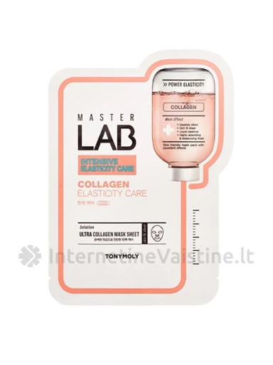 TONYMOLY Master Lab kaukė veidui lakštinė su kolagenu, 19 g, Vnt | internetinevaistine.lt