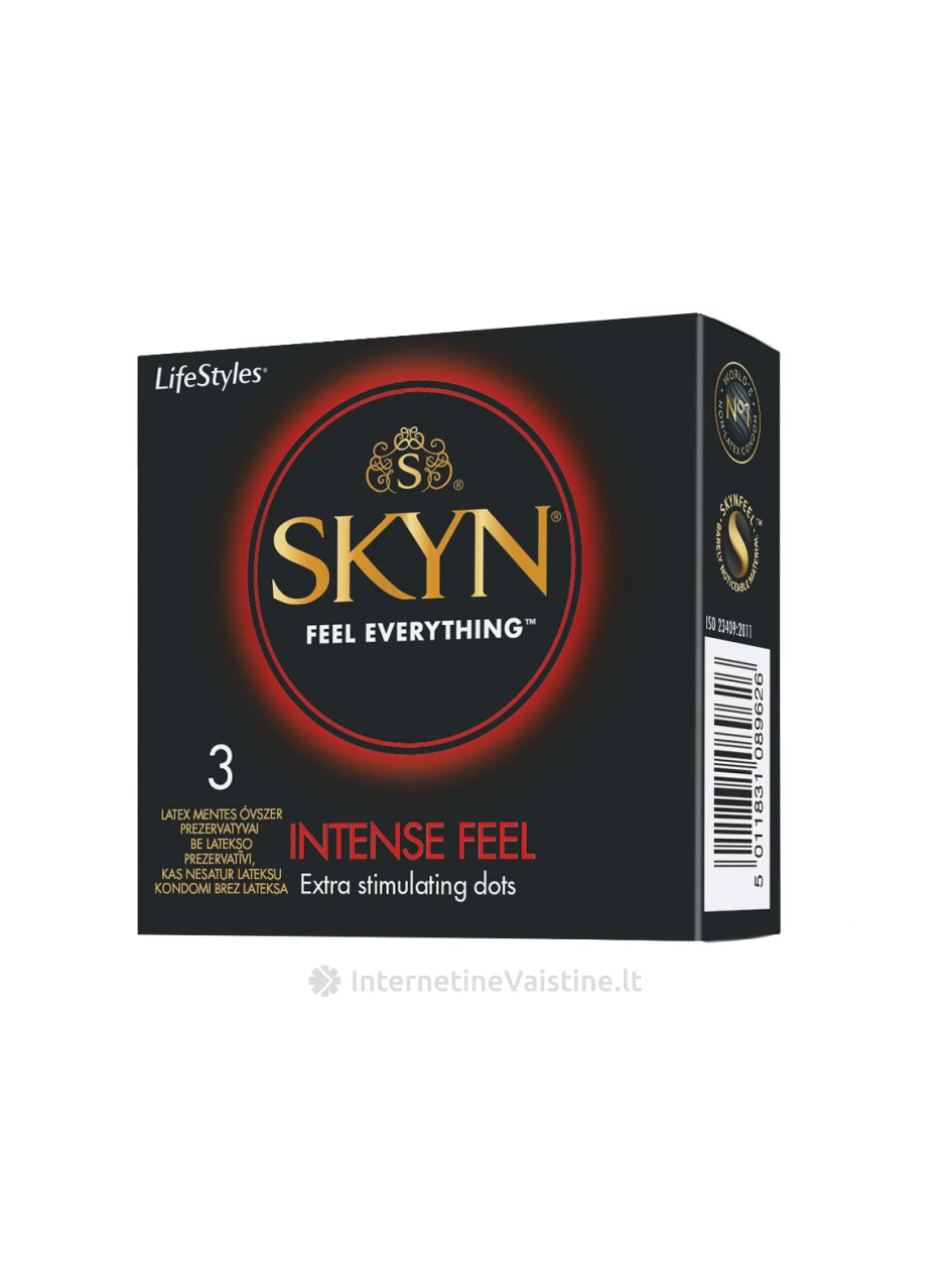 Prezervatyvai LIFESTYLES SKYN Intense Feel, 3 vnt, 3vnt. | internetinevaistine.lt