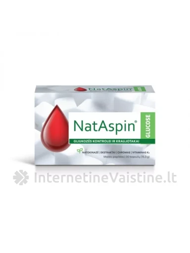 NATASPIN maisto papildas GLUCOSE, 30 kapsulių | internetinevaistine.lt