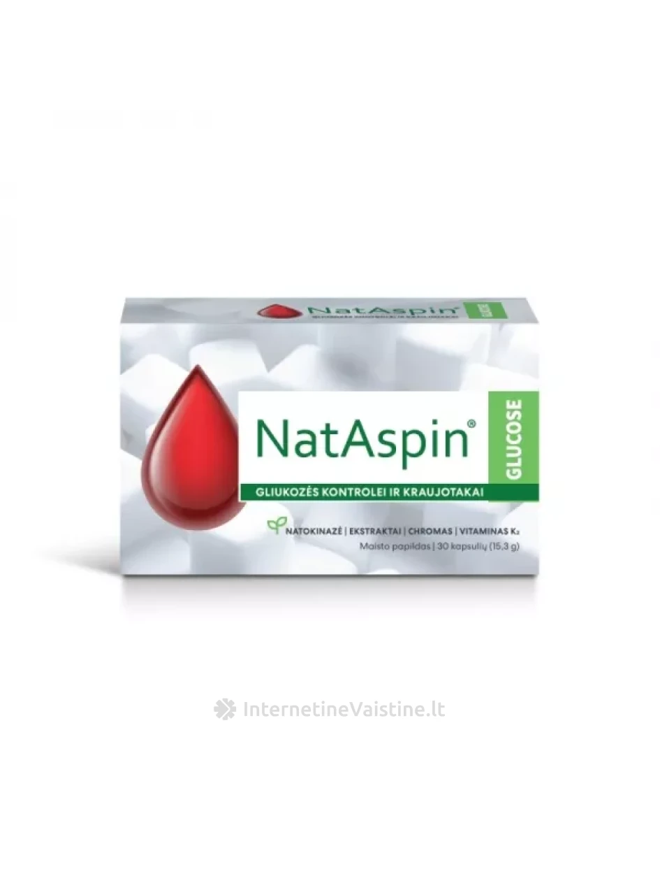 NATASPIN maisto papildas GLUCOSE, 30 kapsulių | internetinevaistine.lt