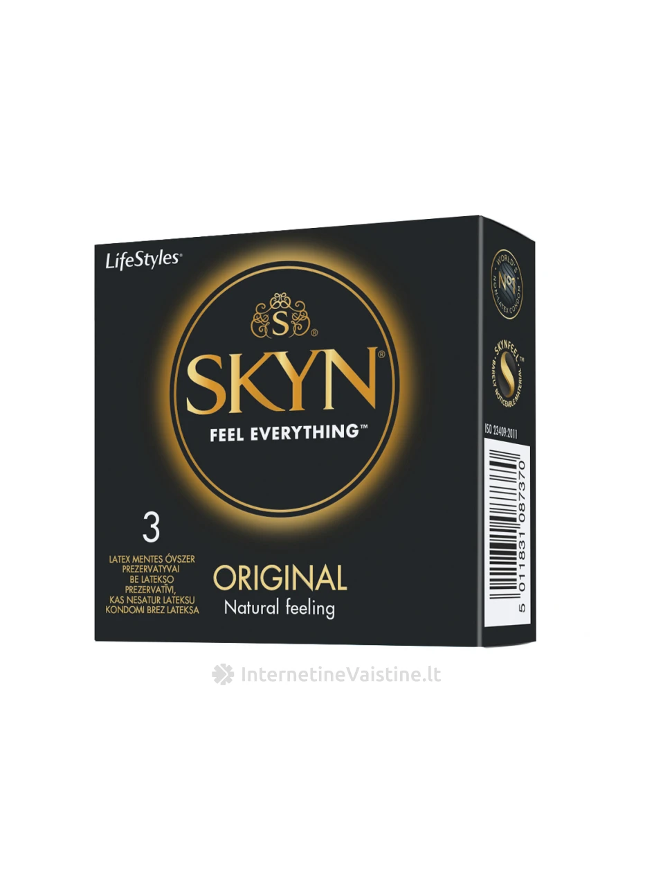 Prezervatyvai LIFESTYLES SKYN Original, 3 vnt, 3vnt. | internetinevaistine.lt