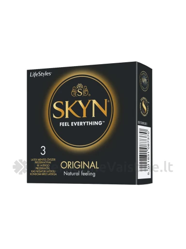 Prezervatyvai LIFESTYLES SKYN Original, 3 vnt, 3vnt. | internetinevaistine.lt