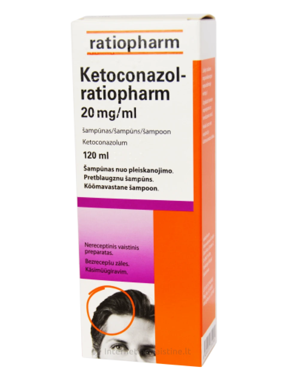 KETOCONAZOL-RPH 20mg/ml šampūnas, 120 ml, 120 ml | internetinevaistine.lt