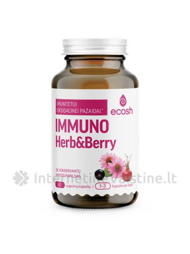 ECOSH Immuno Herb and Berry, 60 kapsulių, 60 vnt. | internetinevaistine.lt