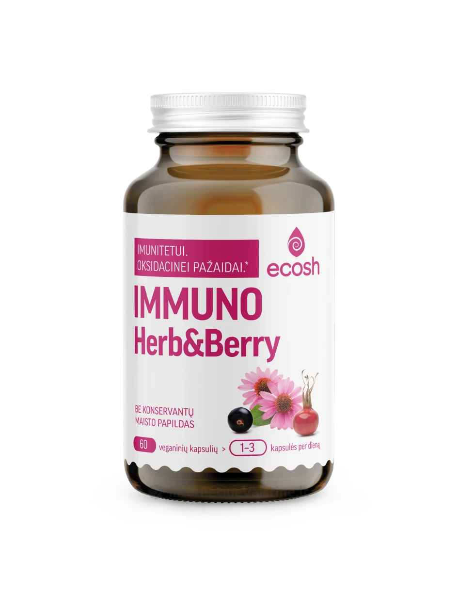 ECOSH Immuno Herb and Berry, 60 kapsulių, 60 vnt. | internetinevaistine.lt