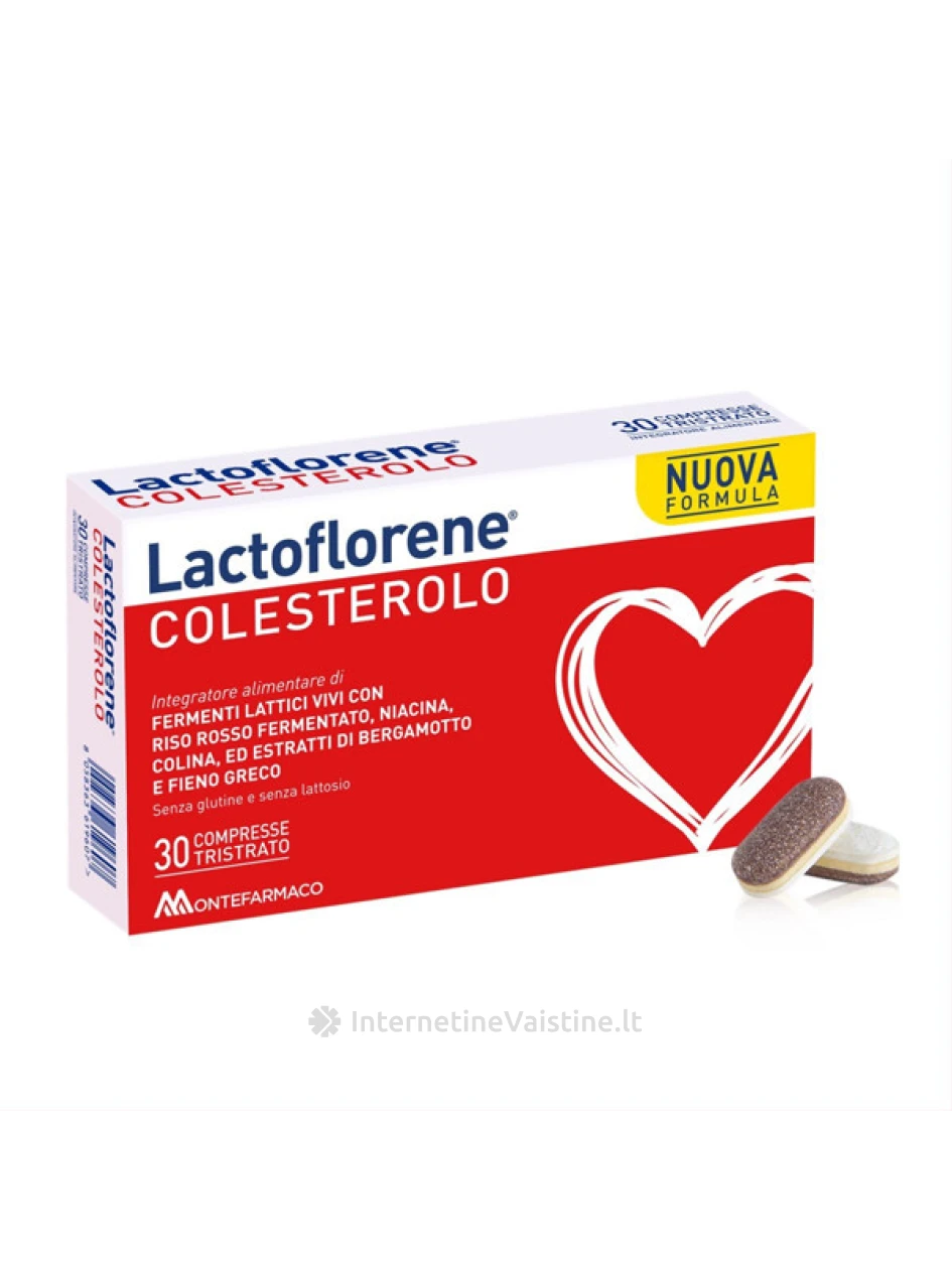 LACTOFLORENE maisto papildas COLESTEROLO, N30 | internetinevaistine.lt