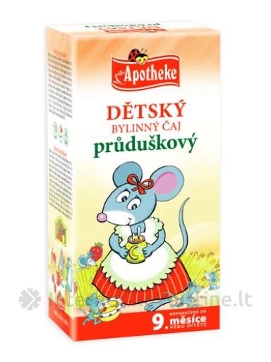 APOTHEKE BIO "Bronchata" žolelių arbata vaikams nuo 9 mėn 1, 5g N20 | internetinevaistine.lt