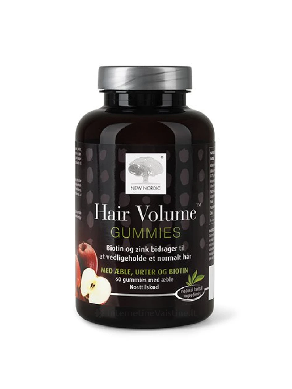 NEW NORDIC HAIR VOLUME GUMMIES, 60 guminukų | internetinevaistine.lt