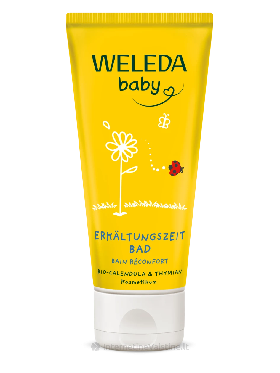 WELEDA Calendula Cold Time Bath vonios prausiklis vaikams, 75 ml | internetinevaistine.lt