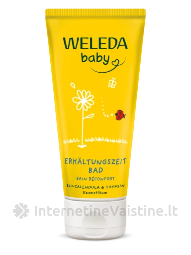 WELEDA Calendula Cold Time Bath vonios prausiklis vaikams, 75 ml | internetinevaistine.lt