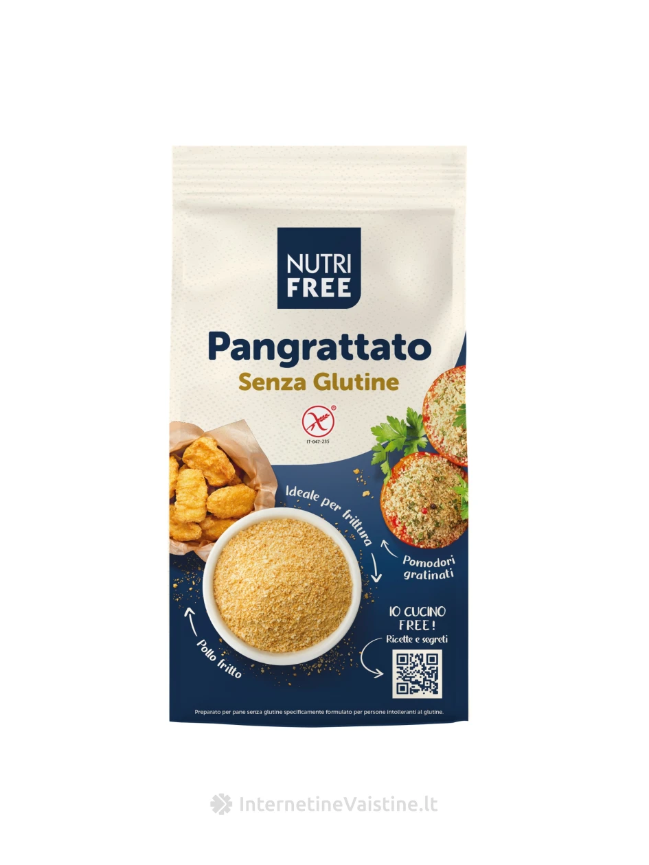 NUTRIFREE PANGRATTATO - džiūvesėliai be glitimo, 250g | internetinevaistine.lt