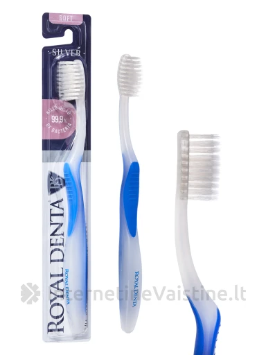 ROYAL DENTA minkštas dantų šepetukas SILVER SOFT, 1 vnt | internetinevaistine.lt