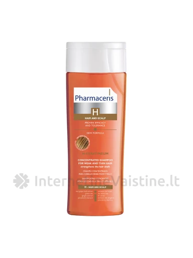 PHARMACERIS H,KERATINEUM 250ml stiprinam. šampūnas silpn.plaukams, N1 | internetinevaistine.lt