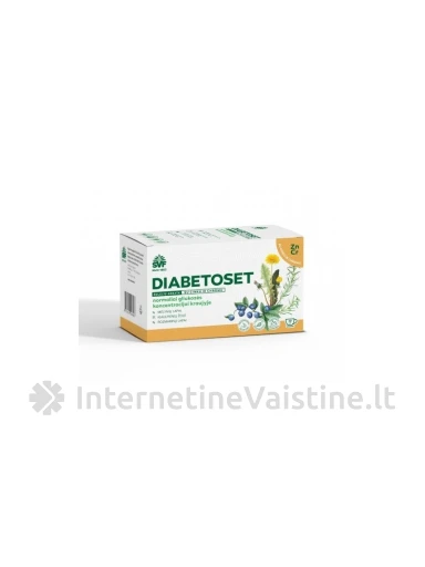 DIABETOSET žolelių arbata, 1,5 g N20, 20 vnt. | internetinevaistine.lt