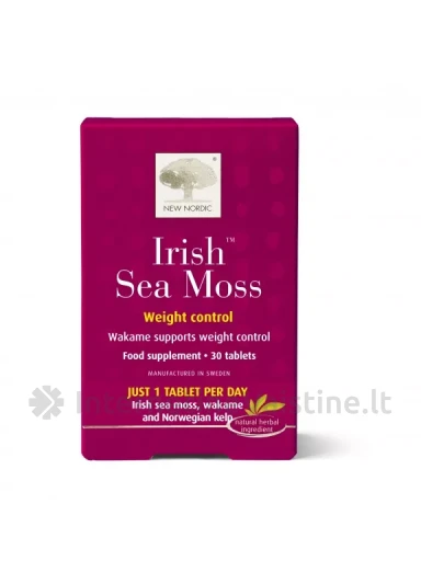 NEW NORDIC Irish Sea Moss tab. N30, 30 vnt. | internetinevaistine.lt