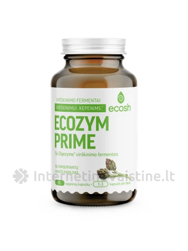 ECOSH Ecozym Prime su Digezyme® virškinimo fermentais, kaps. N90, kaps. N90 | internetinevaistine.lt