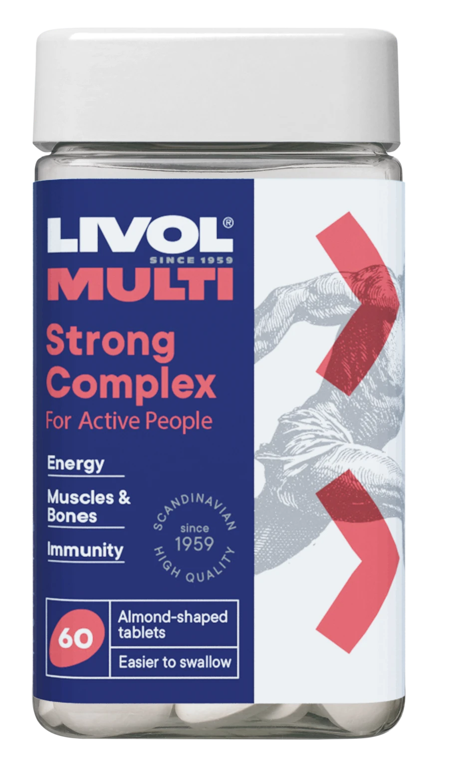 LIVOL maisto papildas MULTI STRONG COMPLEX, 60 tab.