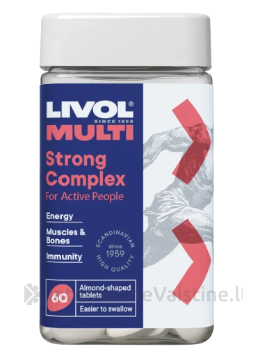 LIVOL MULTI Strong kompleksas, 60 tablečių, 60 tablečių | internetinevaistine.lt